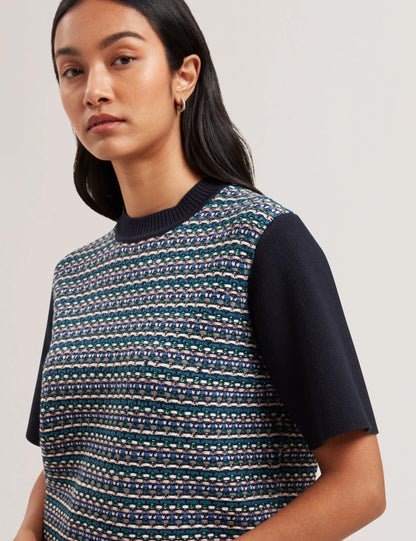 Womens KATLAA-Interest Knit Short Sleeve Tee