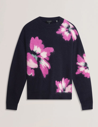 Women's PIPANN-Intarsia Knitted Floral Sweat