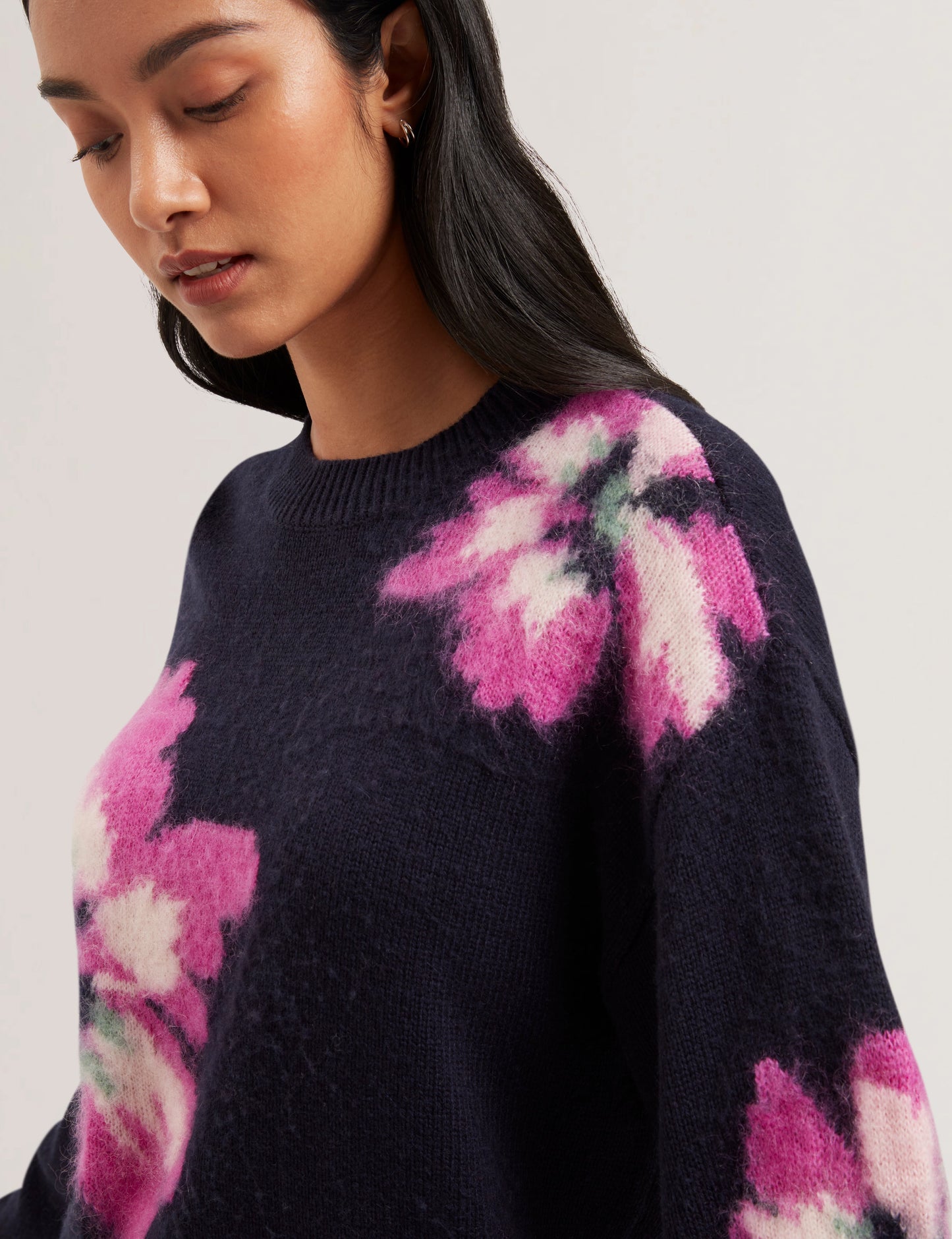Women's PIPANN-Intarsia Knitted Floral Sweat