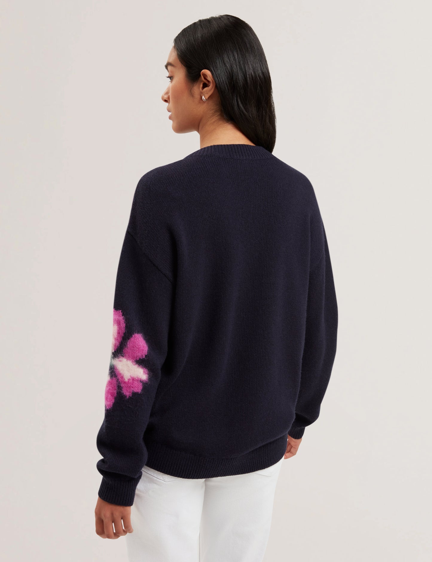 Women's PIPANN-Intarsia Knitted Floral Sweat
