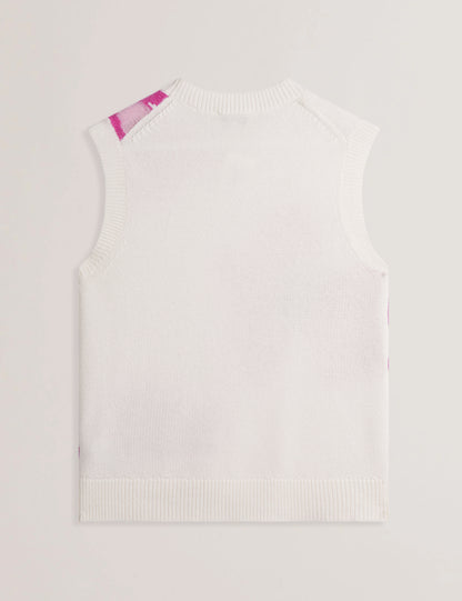 Womens SELENHA-Intarsia Knitted Floral Tank