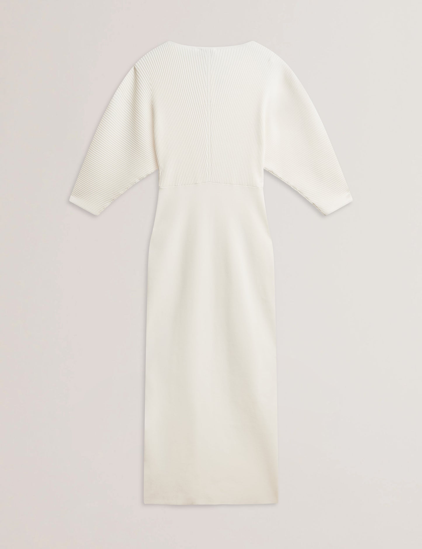 Women's VANITHA-Sculptured Rib Knitted Maxi Dress Ivory