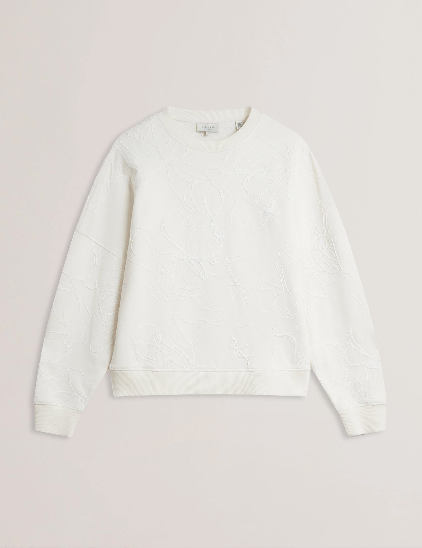 Womens JJOSIEE-Floral Embroidered Long Sleeve Sweatshirt