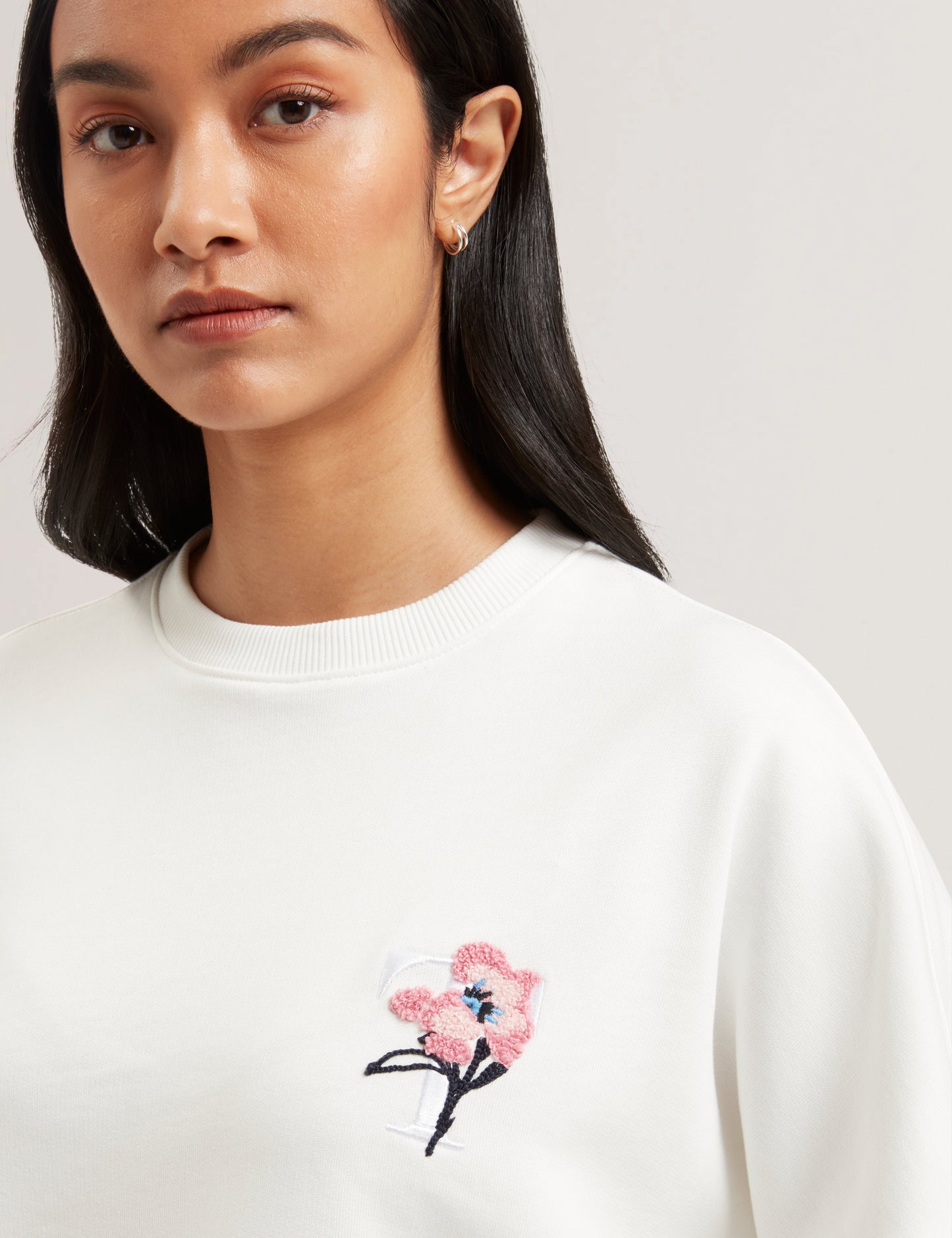 Women's JANETTT-Embroidered Logo Balloon Sleeve