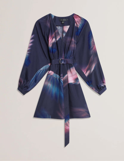 Women's ALTE-Printed Belted Mini Dress