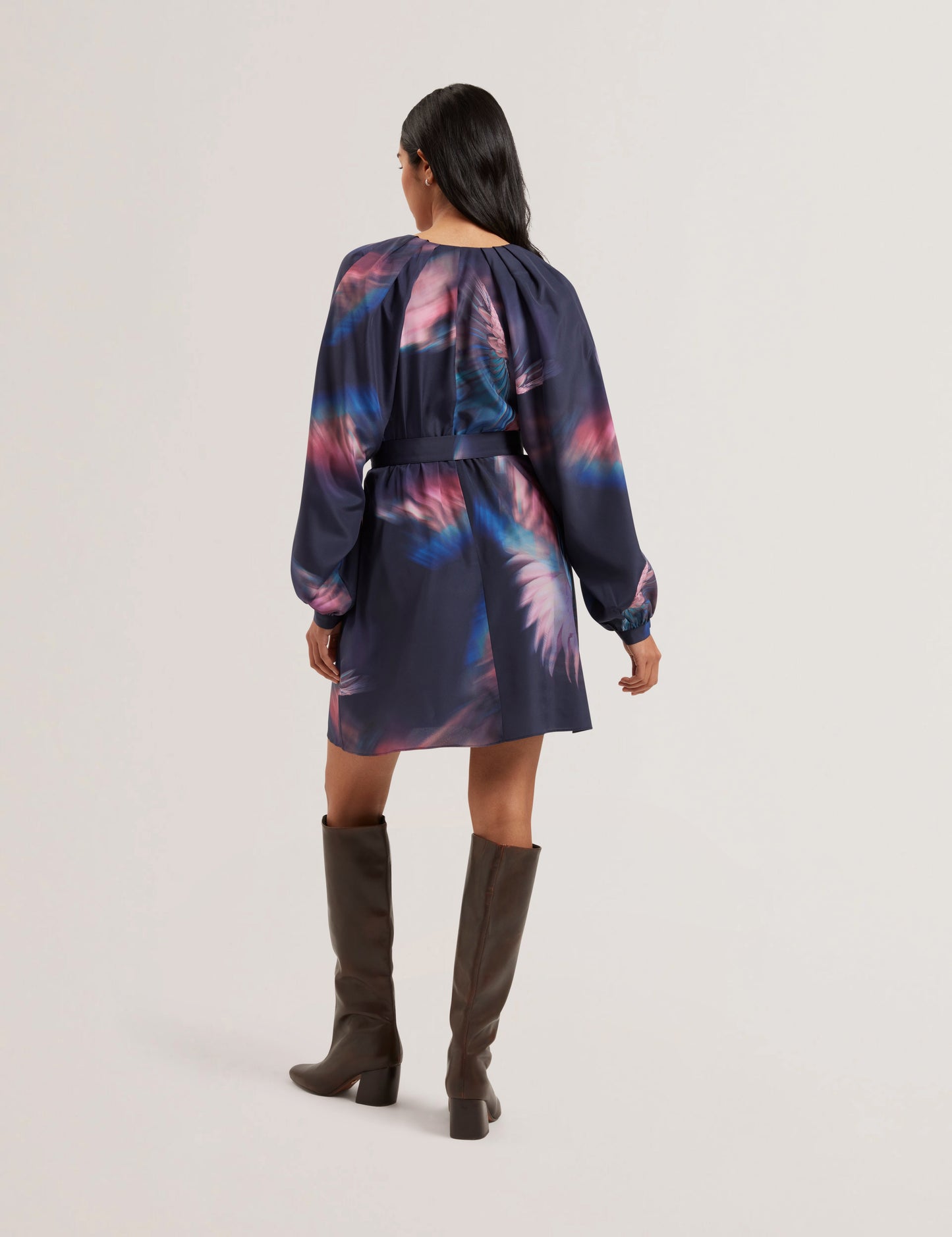 Women's ALTE-Printed Belted Mini Dress