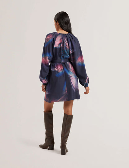Women's ALTE-Printed Belted Mini Dress