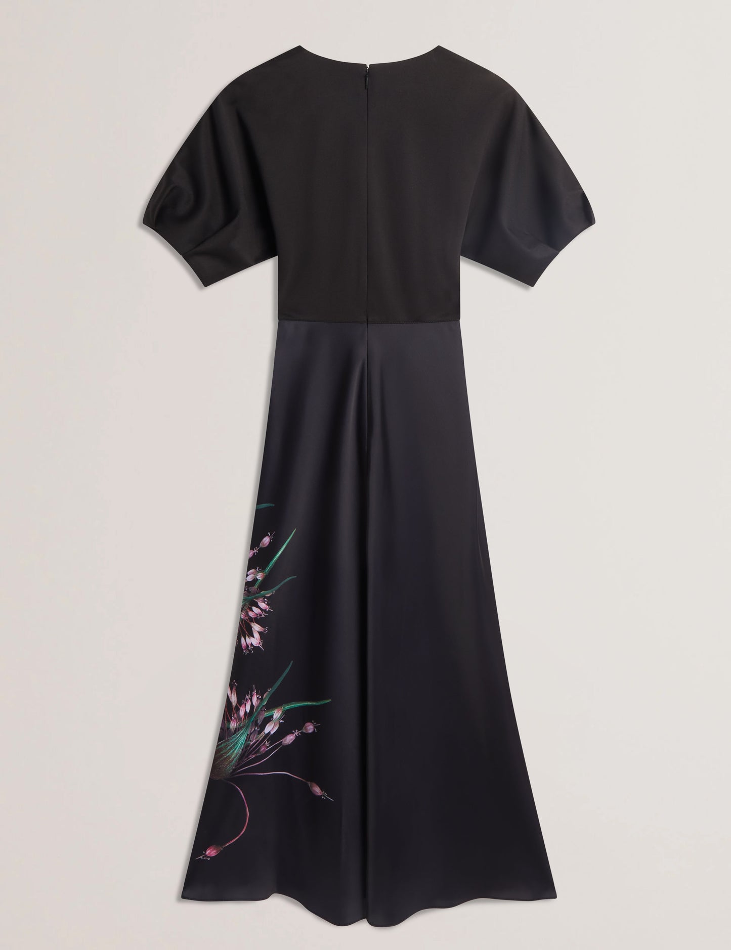 Women's SADO-Printed Ponte Bodice Satin Skirt
