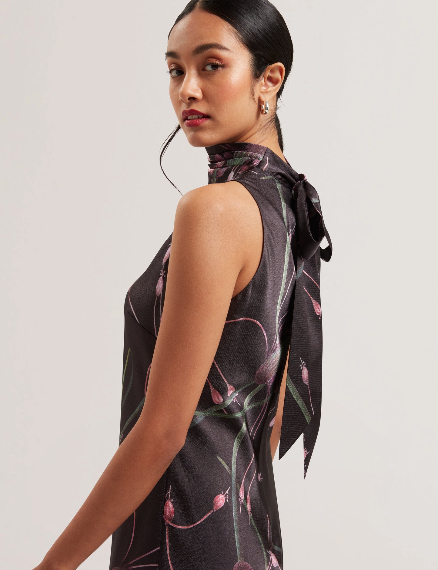 Women's Antua-Printed Cowl Neck Midi Slip Dress