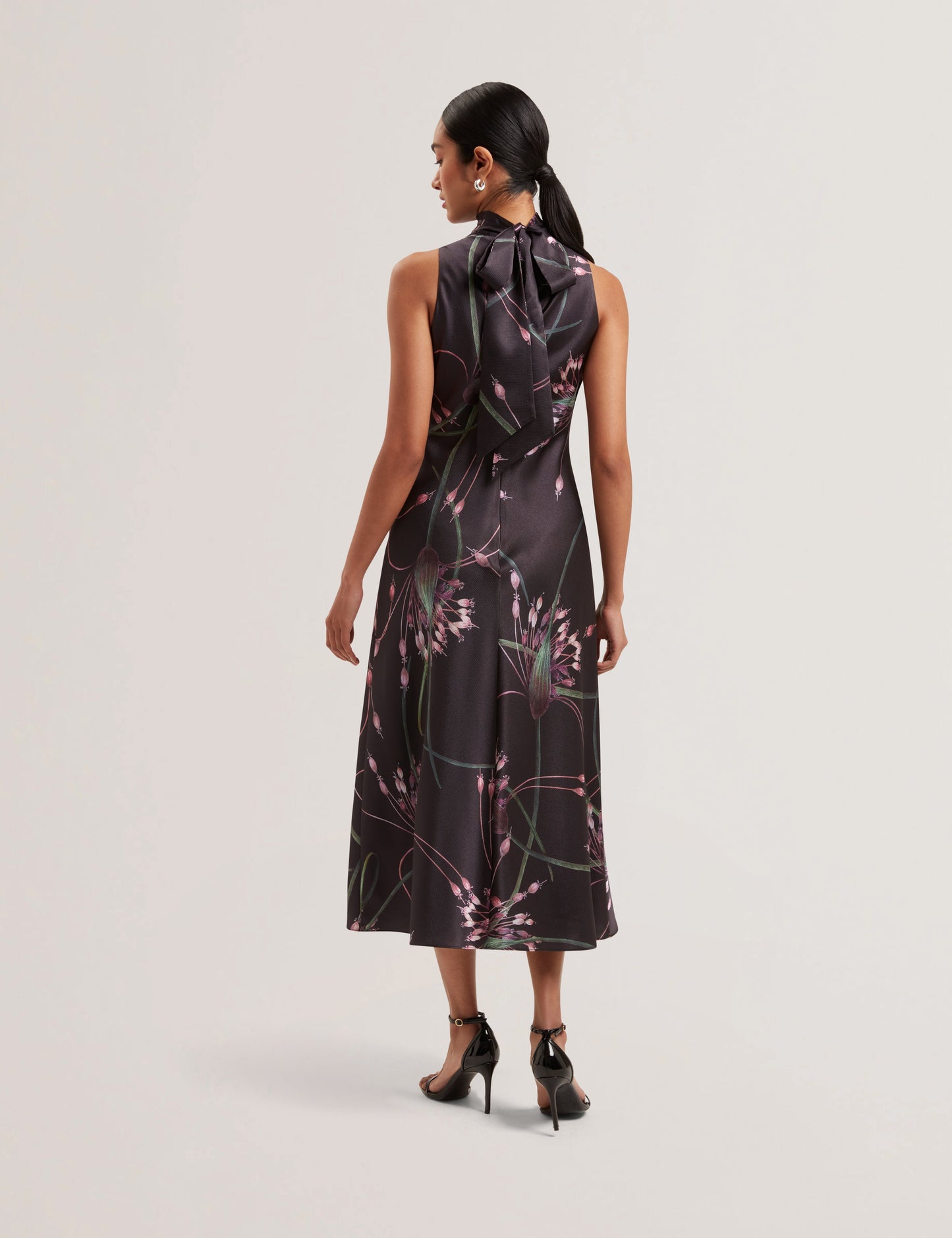 Women's Antua-Printed Cowl Neck Midi Slip Dress