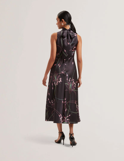 Women's Antua-Printed Cowl Neck Midi Slip Dress