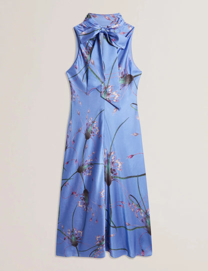 Women's ANTUA-Printed Cowl Neck Midi Slip Dress