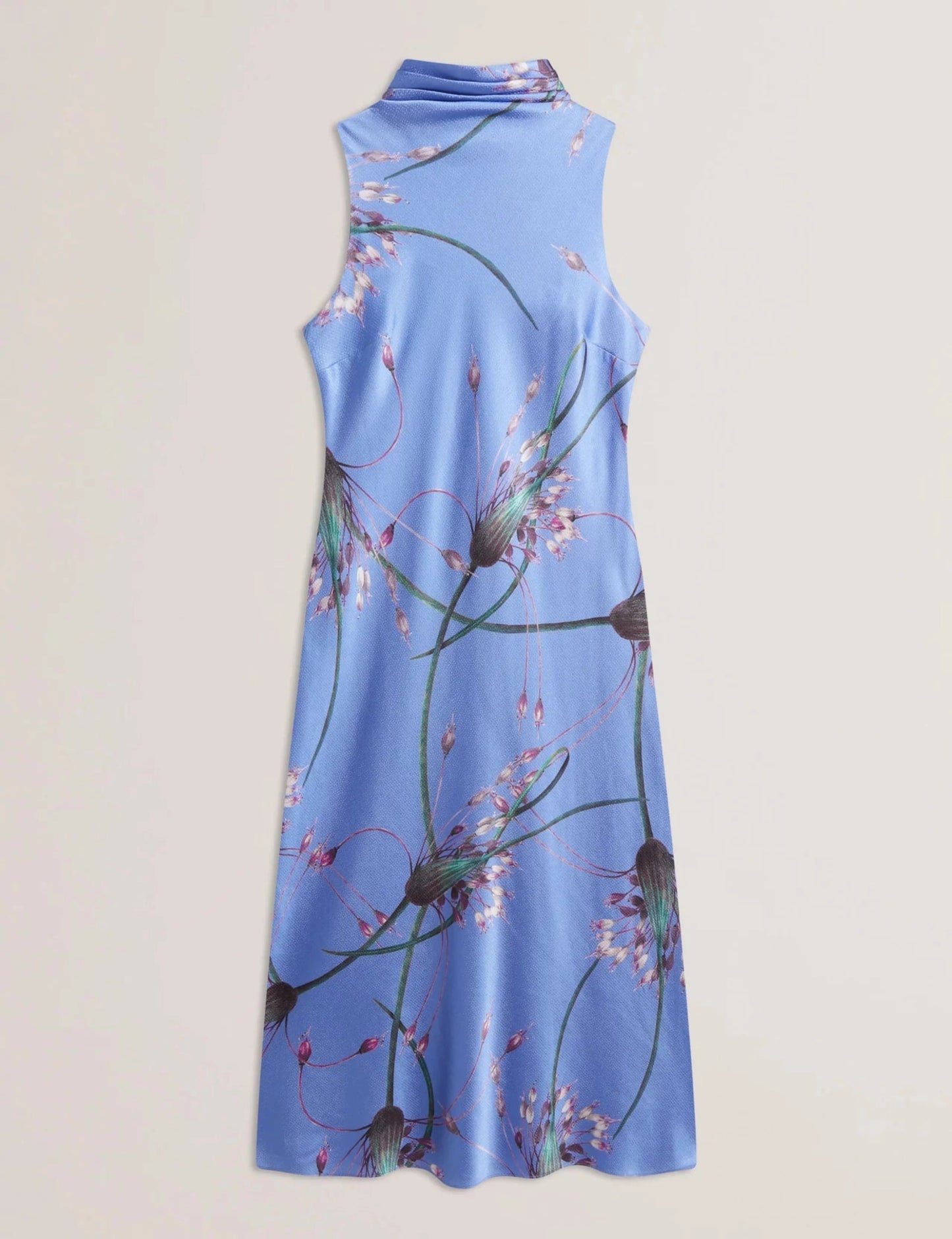 Women's ANTUA-Printed Cowl Neck Midi Slip Dress