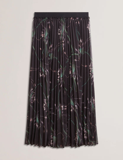 Women's Tavora-Pleated Printed Elasticated Midi Skirt