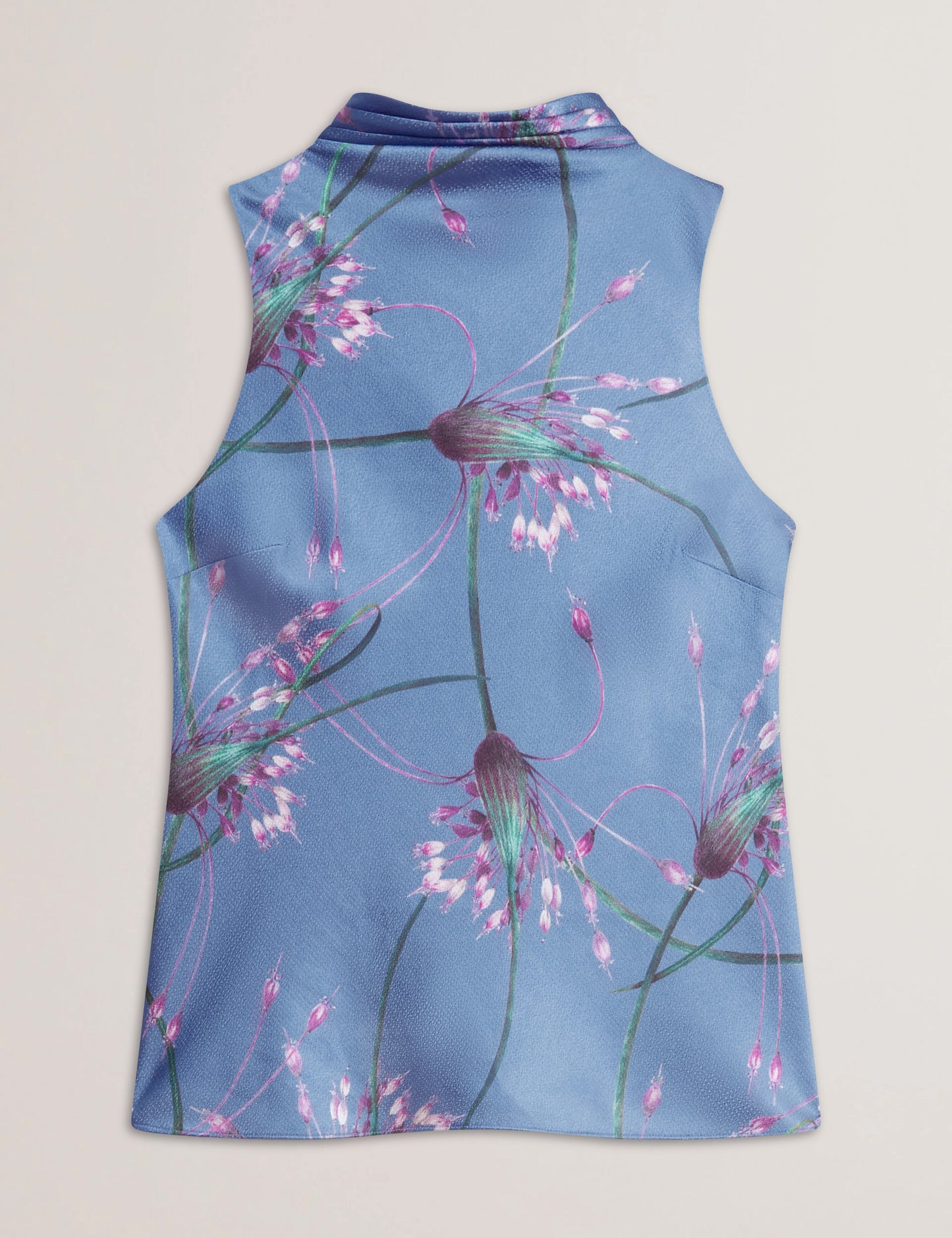Women's VAROSA-Printed Sleeveless Cowl Neck Lt-Blue