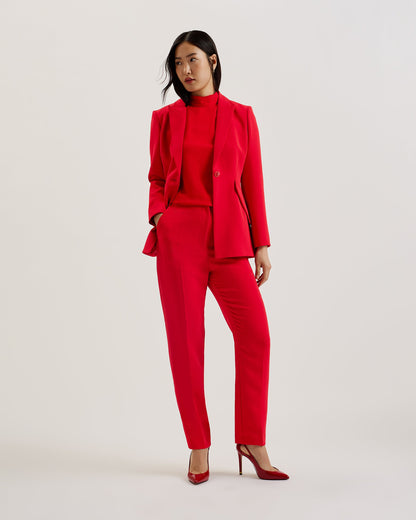 Women's Manabl-Single Breasted Tailored Blazer Red
