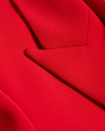 Women's Manabl-Single Breasted Tailored Blazer Red
