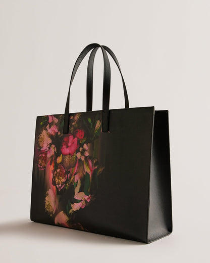 Women's Safyna-Printed Extra Large Icon Bag Jet-Black
