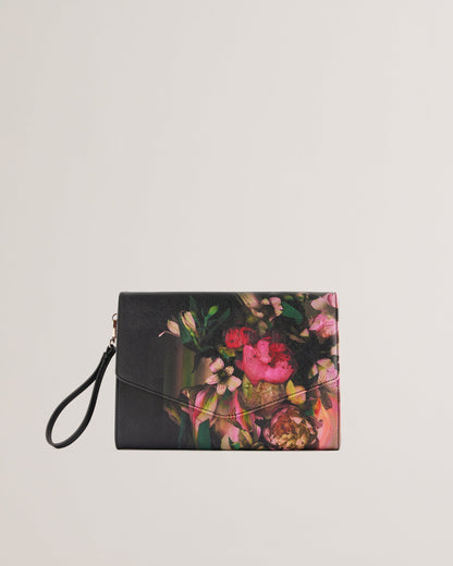 Women's Safiah-Printed Icon Pouch Black
