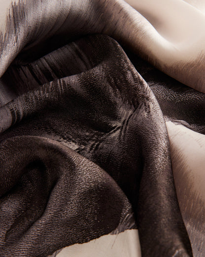 Women's Leonaas-Flower Printed Silk Square Scarf Cream