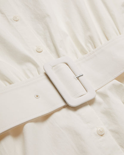 Women's Jurua-Long Sleeve Shirt Mini Dress White
