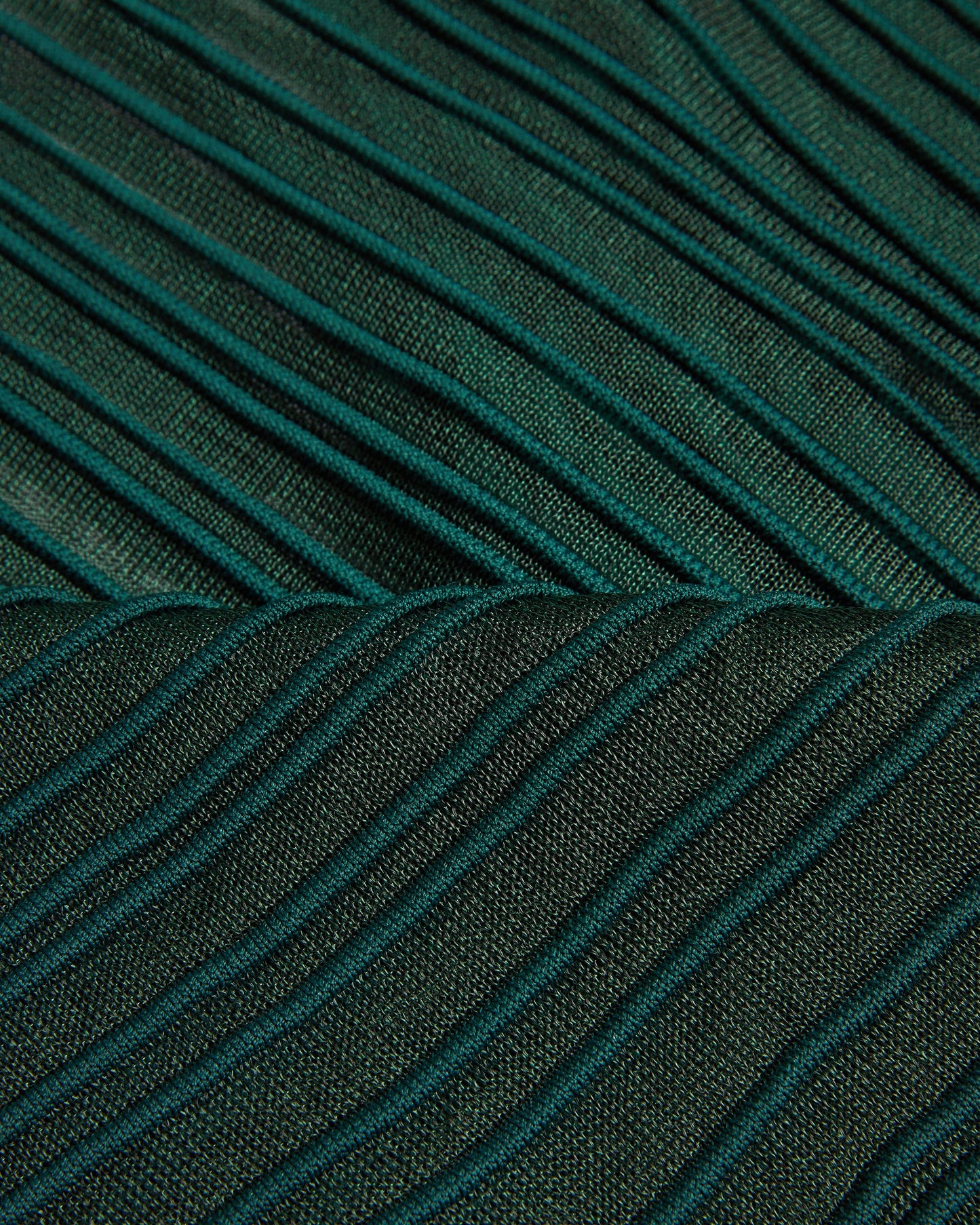Women's Nellay-Sheer Striped Engineered Knit Sweater Dk-Green