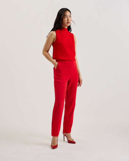 Women's Manattl-Tapered Tailored Trouser Red
