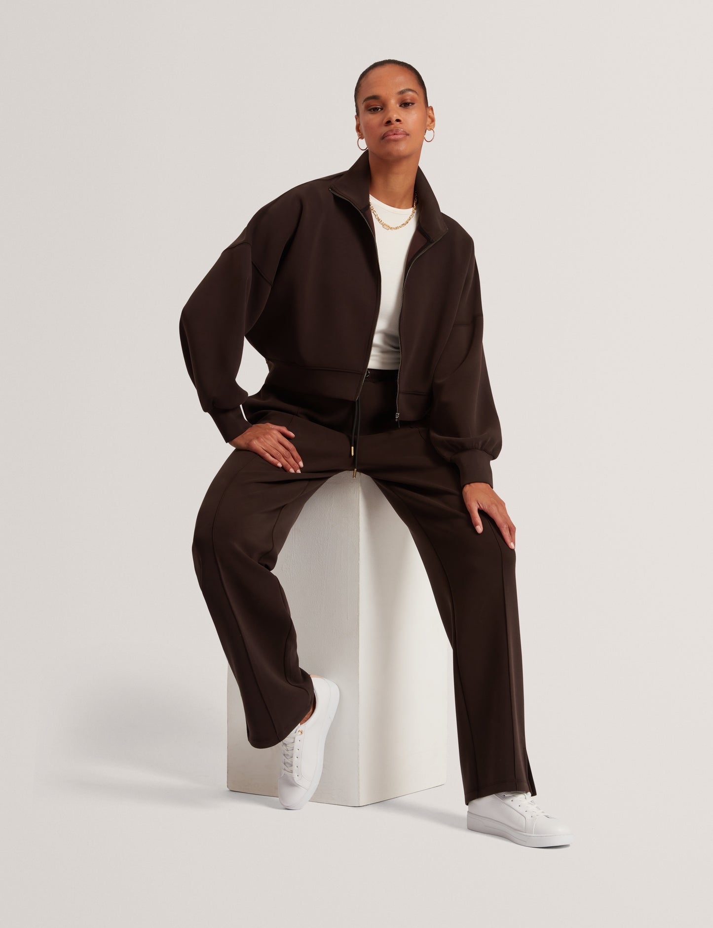 NOWELLL: Cupro Split Hem Jogger