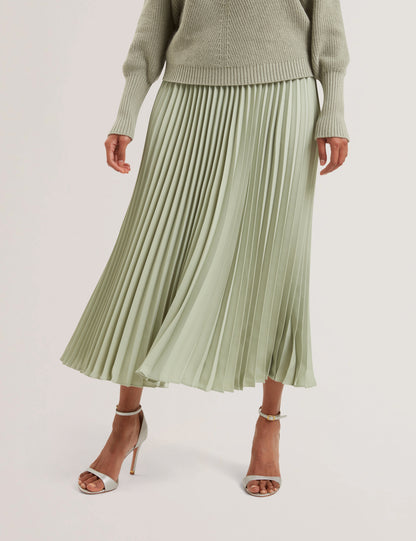 Women's SIKO-Pleated Midi Elasticated Waistb