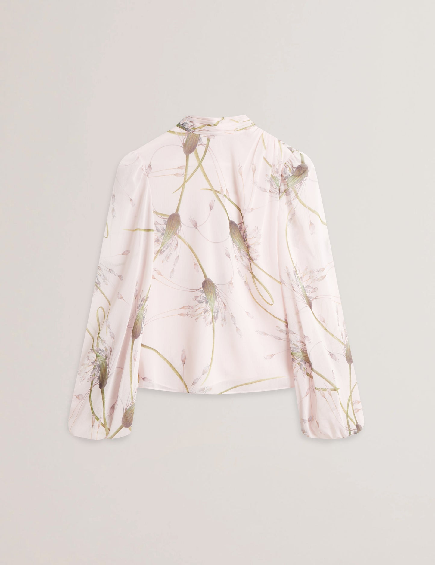 Women's ALATI-Printed Tie Neck Long Sleeve Blouse