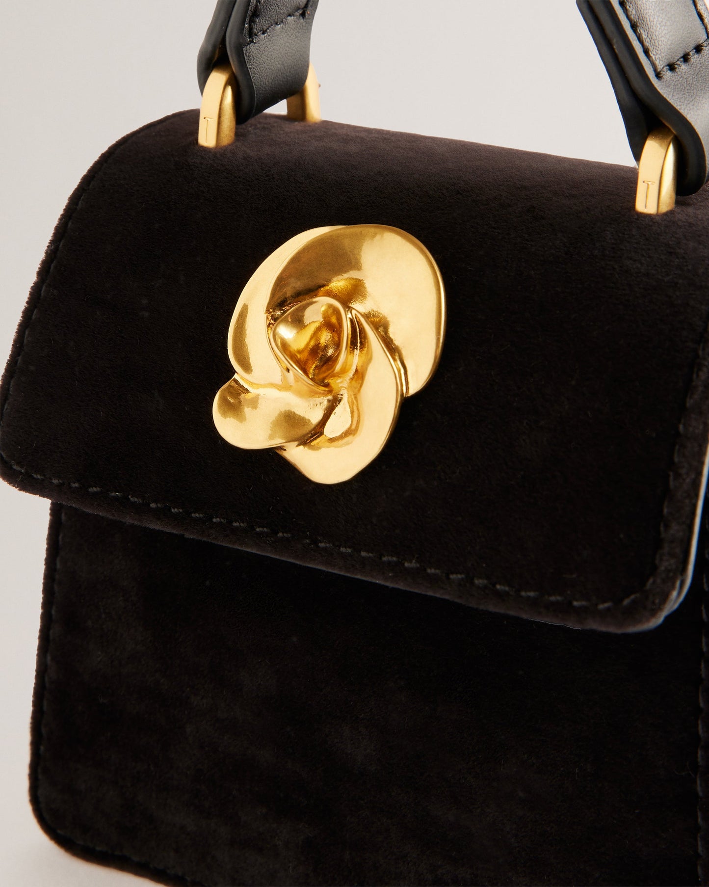 Women's Rosiya-Velvet Mini Top Handle Rose Bag Black