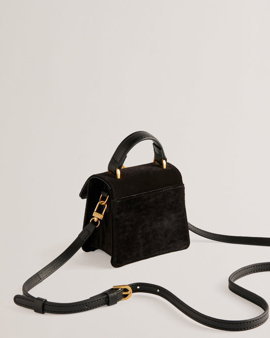 Women's Rosiya-Velvet Mini Top Handle Rose Bag Black