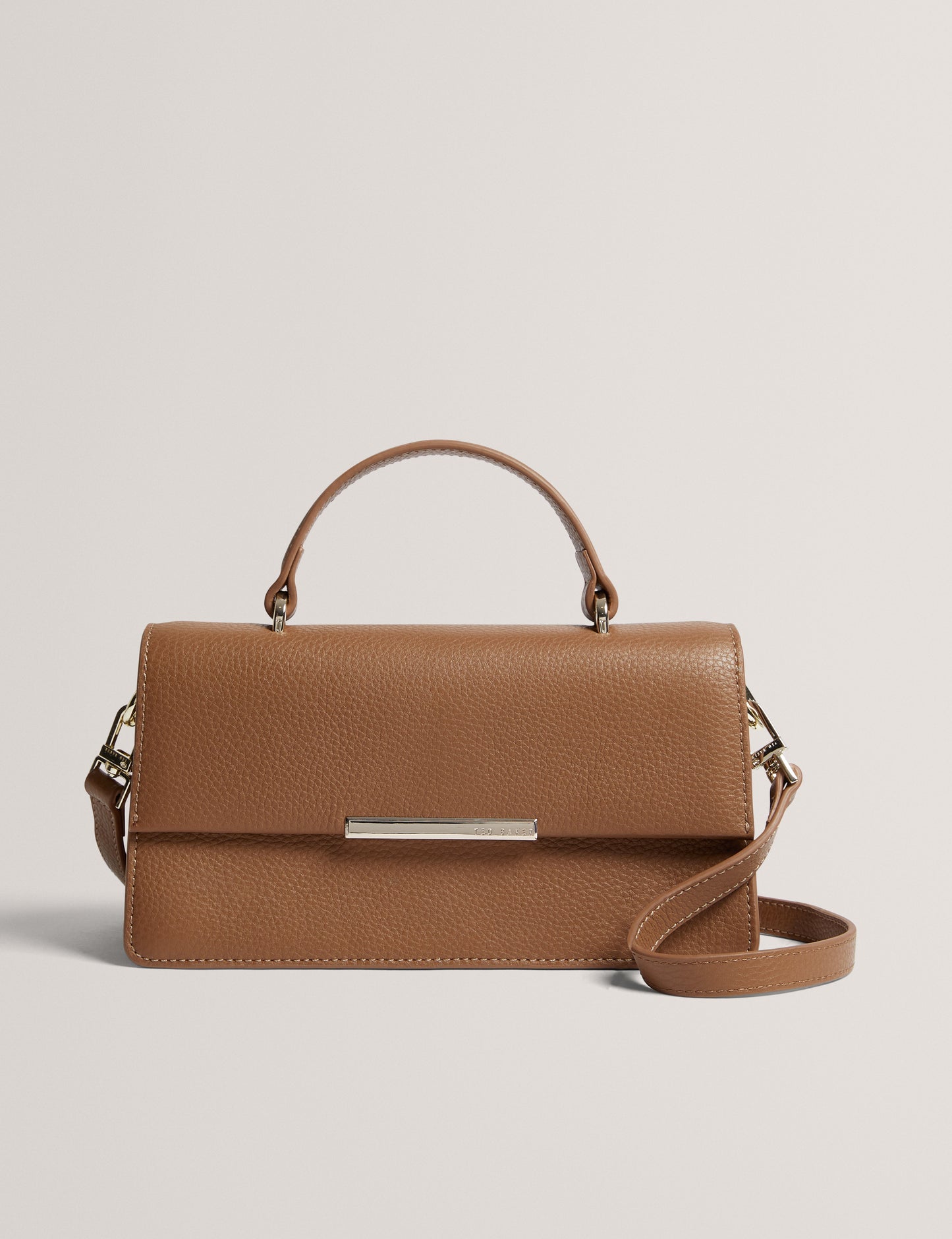 ROSLY: Bar Detail Elongated Top Handle bag