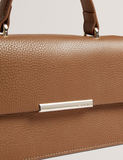 ROSLY: Bar Detail Elongated Top Handle bag