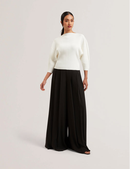 Womens LILABTH-Sculptured Rib Sweater Ivory