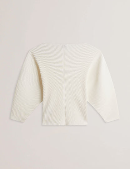 Womens LILABTH-Sculptured Rib Sweater Ivory