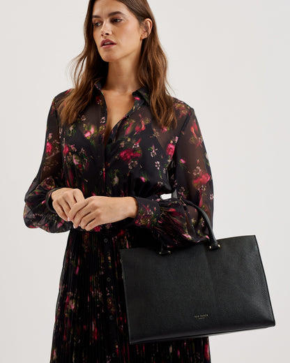 Women's Rosane-Bar Detail Medium Tote Bag Black