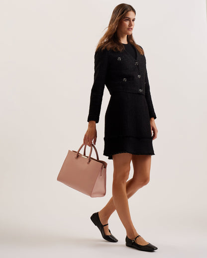 Women's Rosane-Bar Detail Medium Tote Bag Pink
