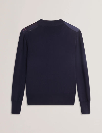 Women's PAULEAN-Woven Front Knitted Cardigan