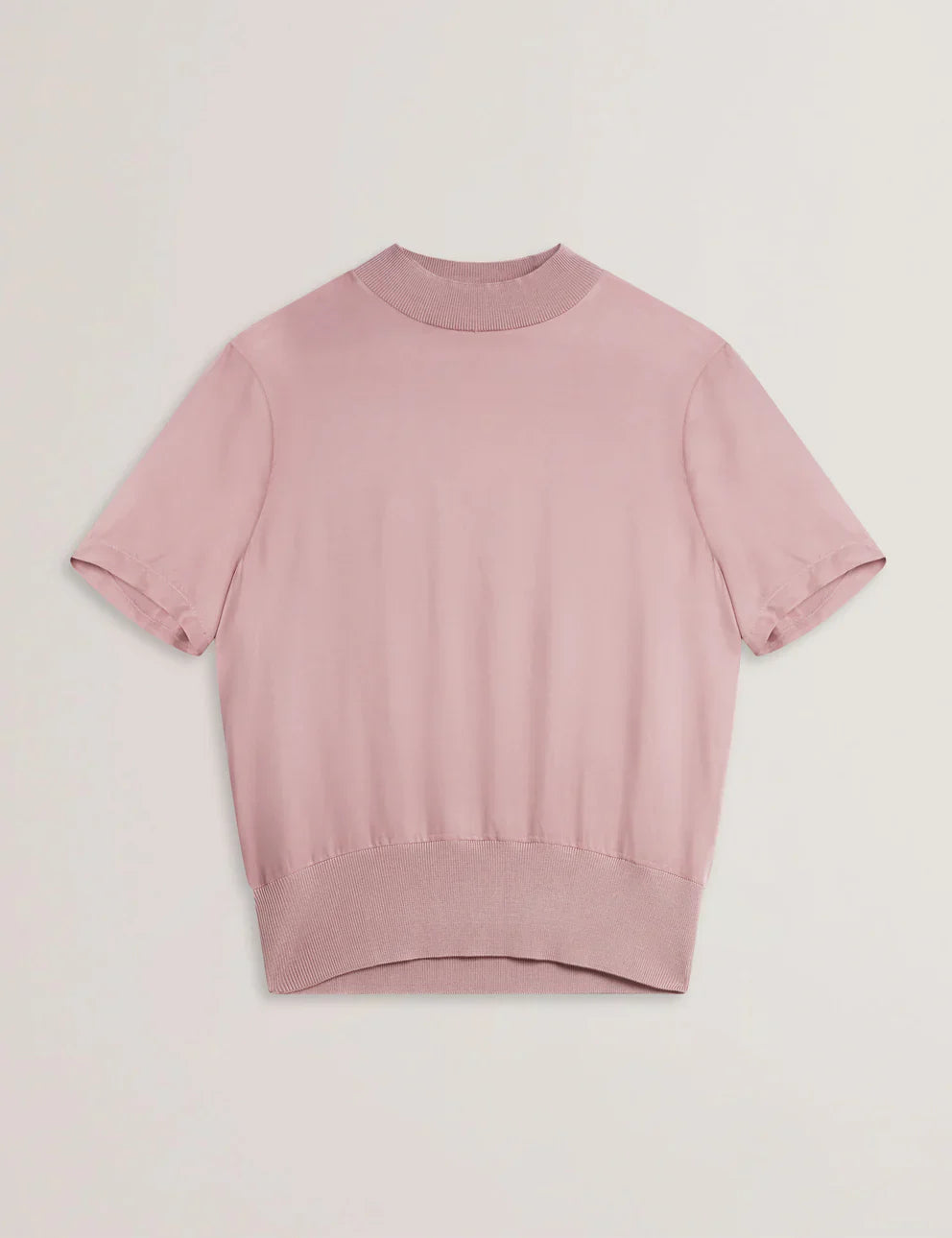 Women's ANYAAA-Cupro Woven Front Short Sleeve Tee