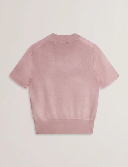 Women's ANYAAA-Cupro Woven Front Short Sleeve Tee