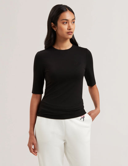 Womens CASY-Fitted Half Sleeve Chest Brande