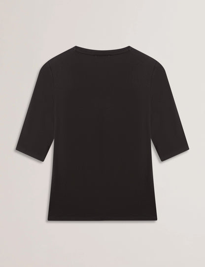Womens CASY-Fitted Half Sleeve Chest Brande