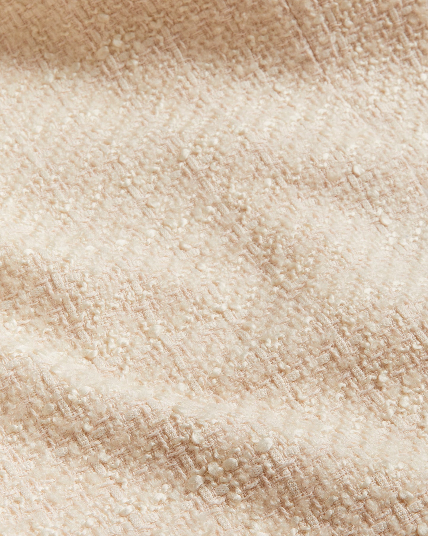 Women's Morim-Knit Bodice Boucle Mid Skirt Side Slit Ivory
