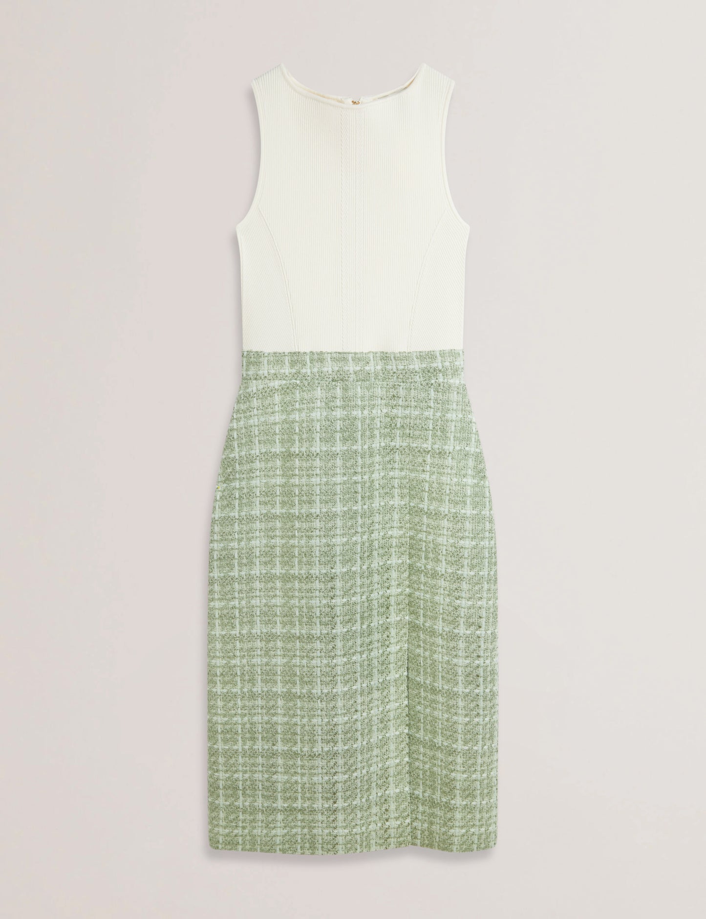 Women's MORIM-Knit Bodice Boucle Midi Skirt