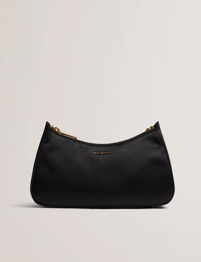 Women's AGNISE-Chain Detail Satin Shoulder Bag Black
