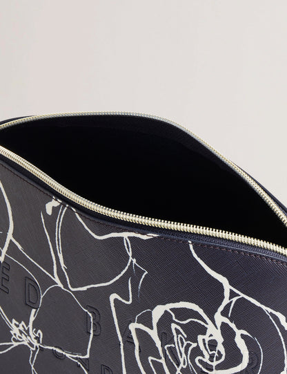 Women's ALIUMI-Linear Rose Large Washbag Navy