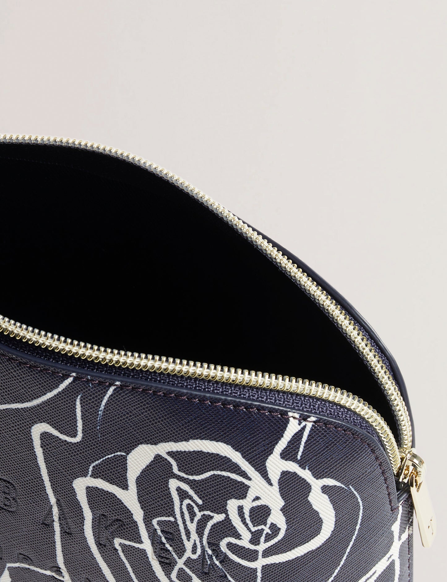 Women's ALLIMI-Linear Rose Makeup Bag Navy