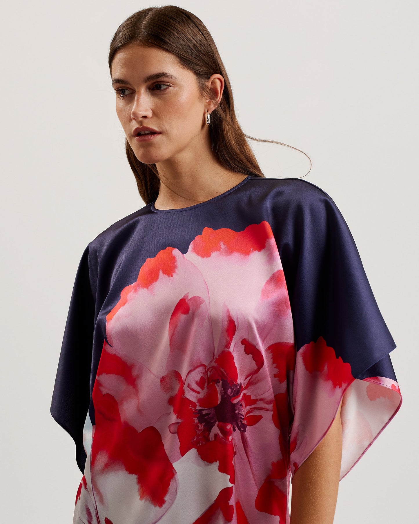 Women's Lainii-Printed Bat Wing Dress Navy