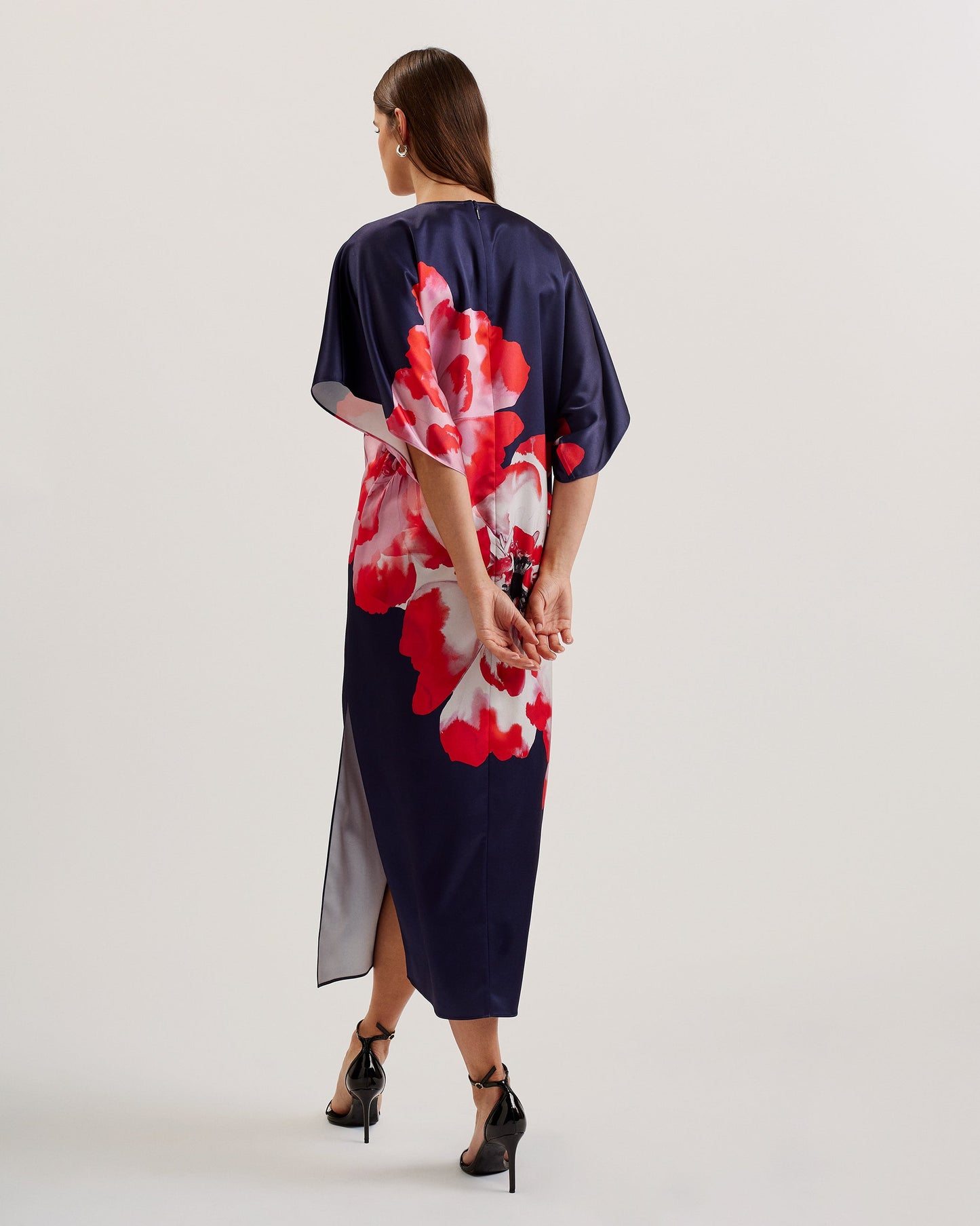 Women's Lainii-Printed Bat Wing Dress Navy